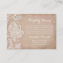 ヴィンテージ ピンク ブライダル シャワー インサート