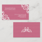 ヴィンテージ·ピンク·マム通話カード コーリングカード (正面/裏面)