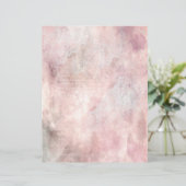 ヴィンテージ ピンク モーブ フローラル スクリプト スクラップブック ペーパー (スタンド正面)