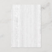 ヴィンテージ ピンク ラスティック フローラル ウッド ウェディング レセプション エンクロージャーカード (裏面)