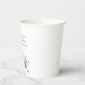 ヴィンテージ ピンク レッド ローズ 水彩 結婚前のお茶会 紙コップ (左)