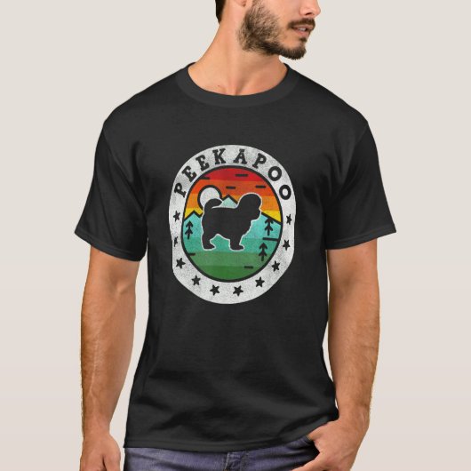 ヴィンテージ・ピーカプー・レトロ・犬・お母さん・お父さん Tシャツ (正面)