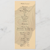 ヴィンテージ·ピーコック結婚式 プログラム (裏面)