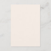 ヴィンテージ・ピーコック・ウェディング・インサート エンクロージャーカード (裏面)