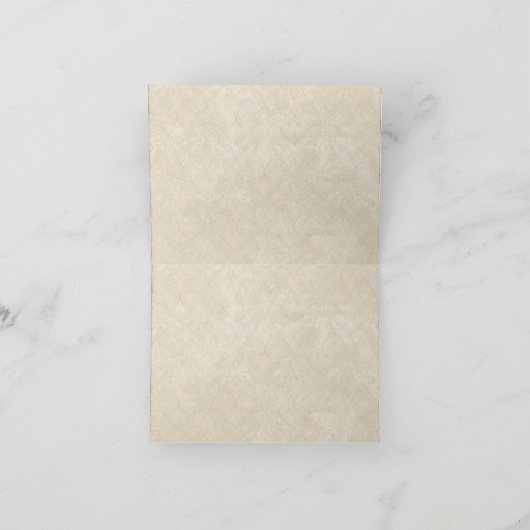 ヴィンテージ ピーコック&エッチング 感謝のメッセージカード サンキューカード (内部)