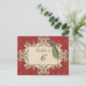 ヴィンテージ・ピーコック&エッチング、表番号カード ポストカード (スタンド正面)