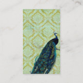 ヴィンテージ·ピーコック·オン·ダマスク·パターン 名刺 (裏面)