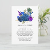 ヴィンテージ・ピーコック・フラワル 縮小された結婚式のゲストリスト 案内状 (スタンド正面)