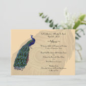 ヴィンテージ　ピーコック　メニューカード 招待状 (スタンド正面)