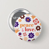 ヴィンテージ,ピースボタンのピンカラフル,,レトロ,愛 缶バッジ (正面&裏面)