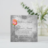 ヴィンテージ ピース ローズ ウェディング 招待状 (スタンド正面)