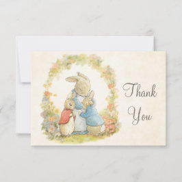 ヴィンテージ・ピーターザラビットジェンダーが男の子を明かす サンキューカード