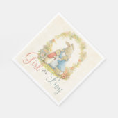 ヴィンテージ・ピーターザラビットジェンダーが男の子を明かす スタンダードランチョンナプキン (角)