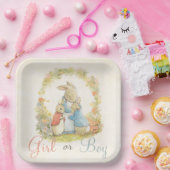 ヴィンテージ・ピーターザラビットジェンダーが男の子を明かす ペーパープレート (パーティー)