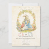 ヴィンテージ ピーターザラビット 性別発表 ヒーオアシー 招待状 (正面)