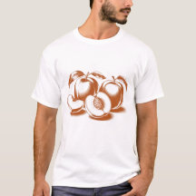 ヴィンテージ・ピーチイラスト メンズTシャツ