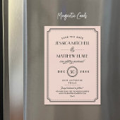 ヴィンテージ ピーチ アートデコ Save the Date