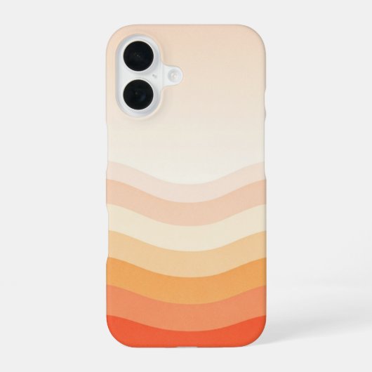 ヴィンテージ ピーチ ホライズン iPhone 16ケース (裏面)