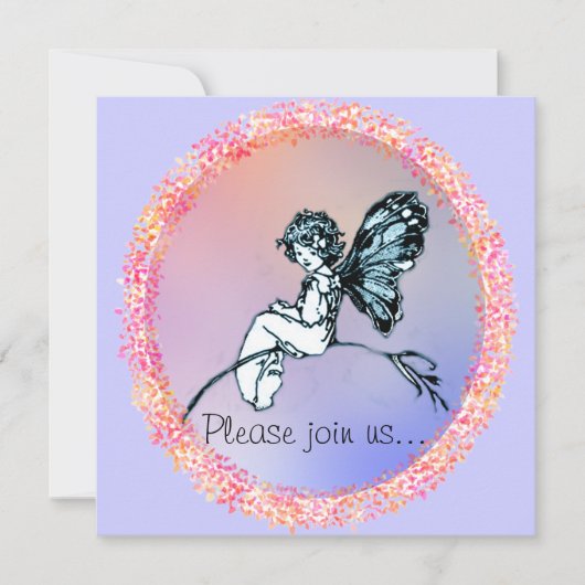 ヴィンテージ·フかわいらしェアリー、招待状 招待状 (正面)