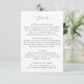 ヴィンテージ、ファインアートインスパイアの結婚詳細 エンクロージャーカード (スタンド正面)