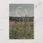 ヴィンテージ、ファインアートインスパイアの結婚詳細 エンクロージャーカード (裏面)