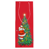 ヴィンテージ·ファザ伝統的ー·クリスマス·アンド·ツリー·アート ワインギフトバッグ (裏面)