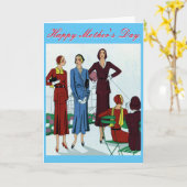 ヴィンテージ ファッション 母の日 カード (黄色い花)