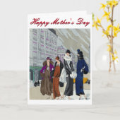 ヴィンテージ ファッション 母の日 カード (黄色い花)