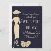 ヴィンテージ ファッション 私のマトロン オブ オナー カード (正面)