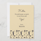 ヴィンテージ ファッション 私のマトロン オブ オナー カード (裏面)