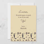 ヴィンテージ ファッション 花嫁の花 になりますか カード (裏面)