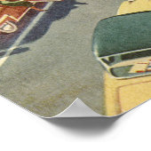 ヴィンテージ、ファミリーレストランのお客様 ポスター (角)