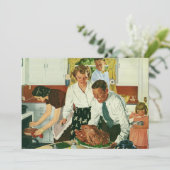 ヴィンテージ ファミリー クック サンクスギビング ディナー インビテーション (スタンド正面)