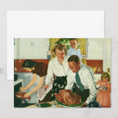 ヴィンテージ ファミリー クック サンクスギビング ディナー インビテーション (正面/裏面)