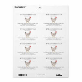 ヴィンテージ ファミリー チキン ファーム ビジネス ラベル (フルシート)