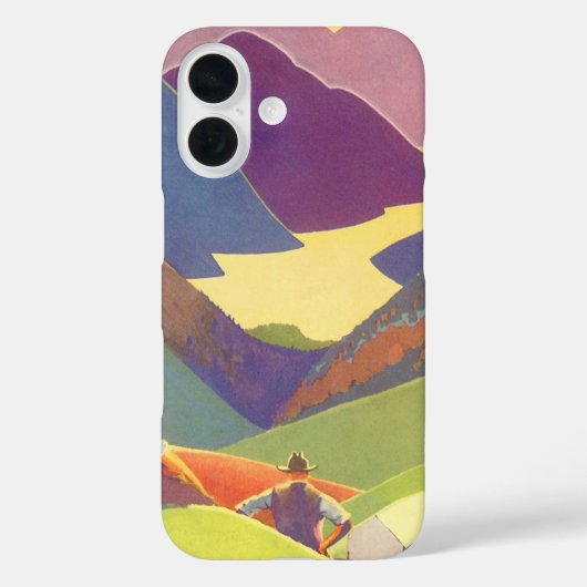 ヴィンテージ ファミリー バケーション 山でのピクニック Case-Mate iPhoneケース (裏面)