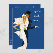 ヴィンテージ ファンシー モンテカルロ ご招待 招待状 (正面/裏面)