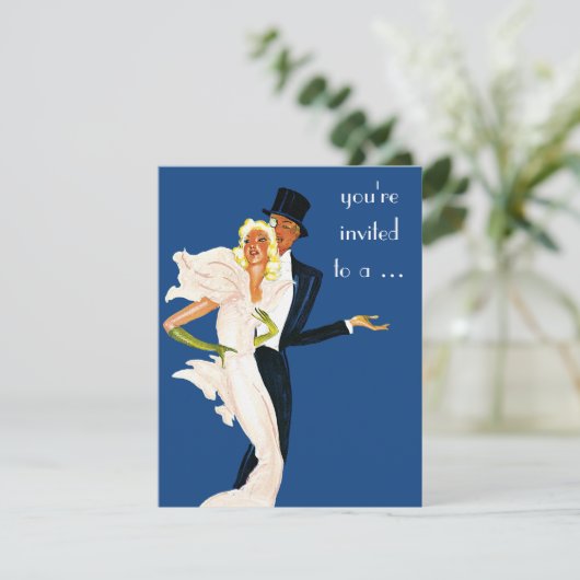 ヴィンテージ ファンシー モンテカルロ ディナー パーティー ご招待 招待状 (スタンド正面)