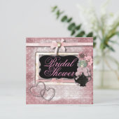 ヴィンテージ ファンタジー ティーパーティー ブライダルシャワー 招待状 (スタンド正面)