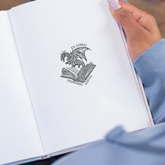 ヴィンテージ ファンタジー ドラゴン エクス リブリスのしるし ラバースタンプ