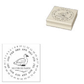 ヴィンテージ ファームの優雅なダックエッグ カートン スタンプ (押印)