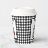 ヴィンテージ ファームハウス スタイルのニワトリ 誕生日 紙コップ (左)