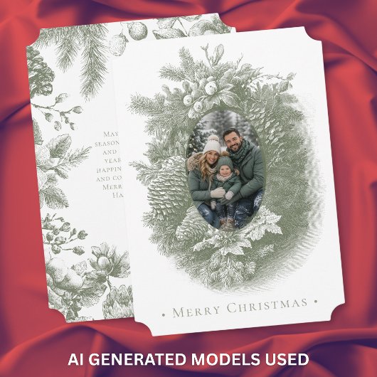 ヴィンテージ ファームハウス トワール ボタニカル クリスマス 写真