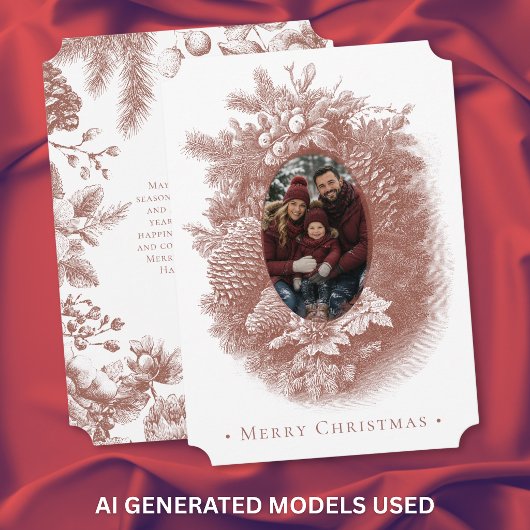 ヴィンテージ ファームハウス トワール ボタニカル クリスマス 写真