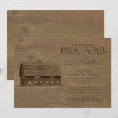 ヴィンテージ ファーム ウェディング シャワー 招待状 (正面/裏面)