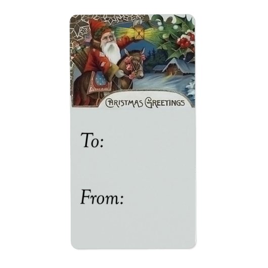 ヴィンテージ・ファー・クリスマスグリーティング・ギフトラベル ラベル (正面)