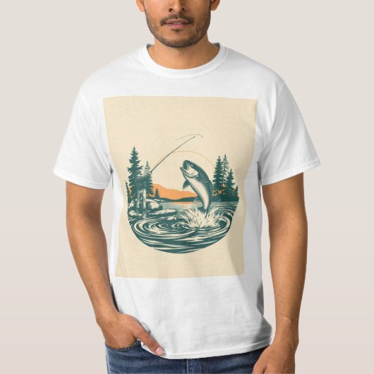 ヴィンテージ フィッシュ ウィスパー Tシャツ (正面)