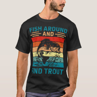 ヴィンテージ フィッシング おもしろい 魚 を 探し て Tシャツ