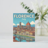 ヴィンテージ フィレンツェ イタリア 旅行 ポストカード (スタンド正面)
