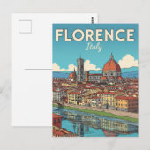 ヴィンテージ フィレンツェ イタリア 旅行 ポストカード (正面/裏面)
